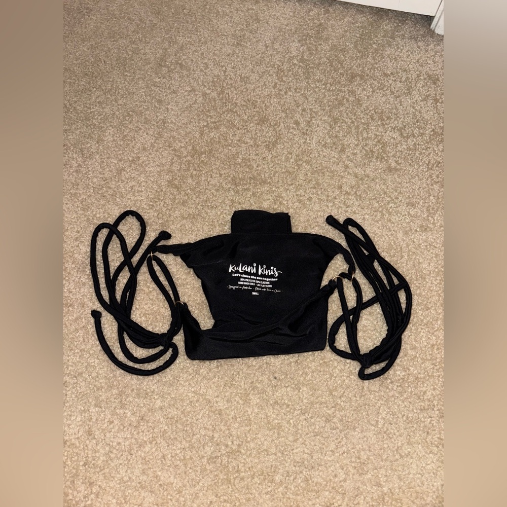NWOT Kulani Kinis Black Tie Bottoms / Black / Size Small